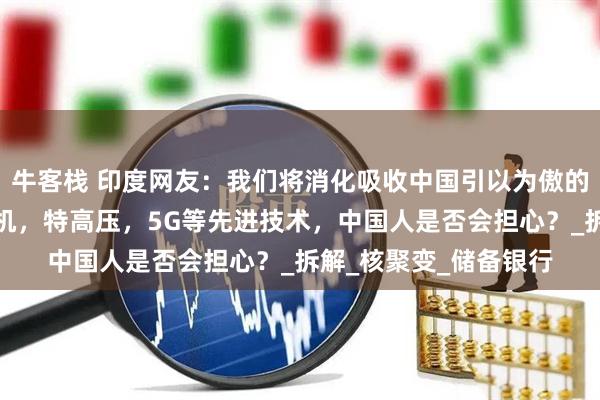 牛客栈 印度网友：我们将消化吸收中国引以为傲的高端技术，包括盾构机，特高压，5G等先进技术，中国人是否会担心？_拆解_核聚变_储备银行